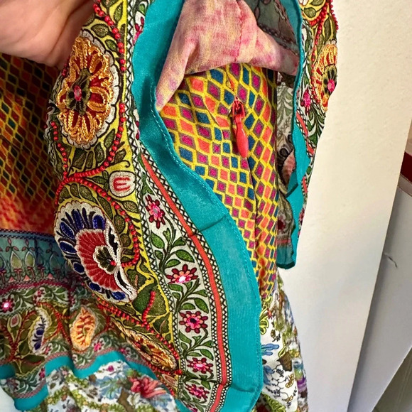 Zavora Beaded Maxi Dress
Tanvi Kedia Anthropologie sz Small beaded Silk Maxi - Picture 8 of 12